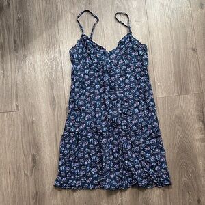 Hollister Dark Blue Floral Mini Dress